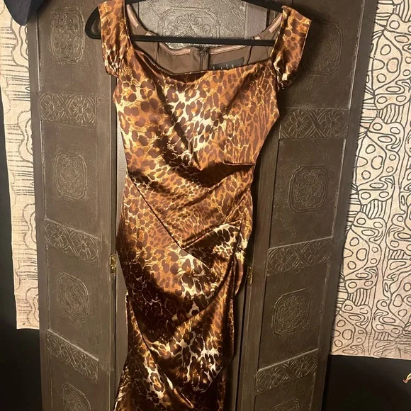 NWT Nicole Miller leopard print dress - Picture 5 of 11